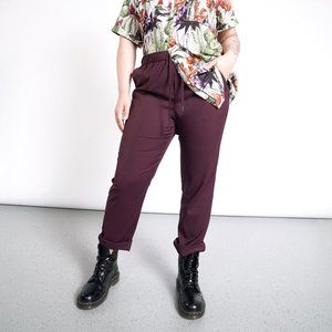 Wildfang Maroon Empower Drawstring pant